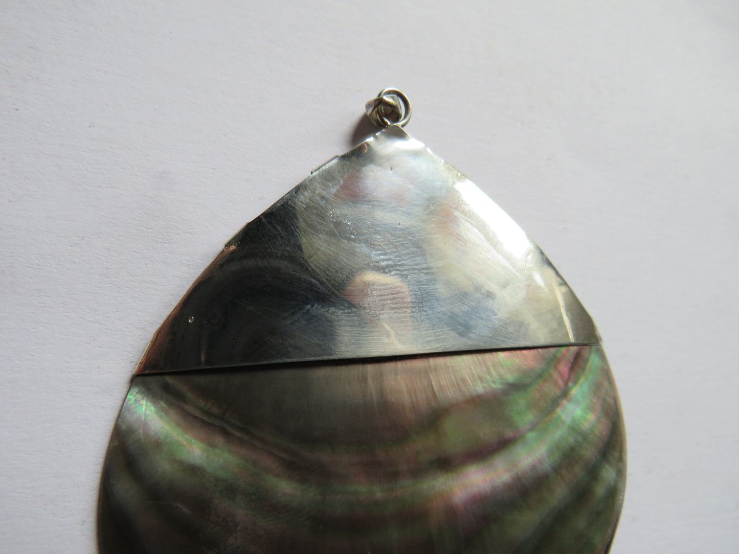 Large Ladies Shell & Silver Pendant