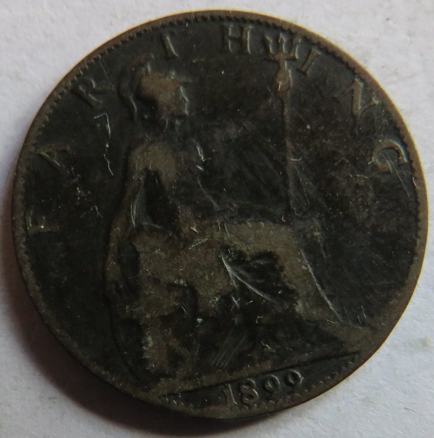 1899 Queen Victoria Farthing Coin - Great Britain