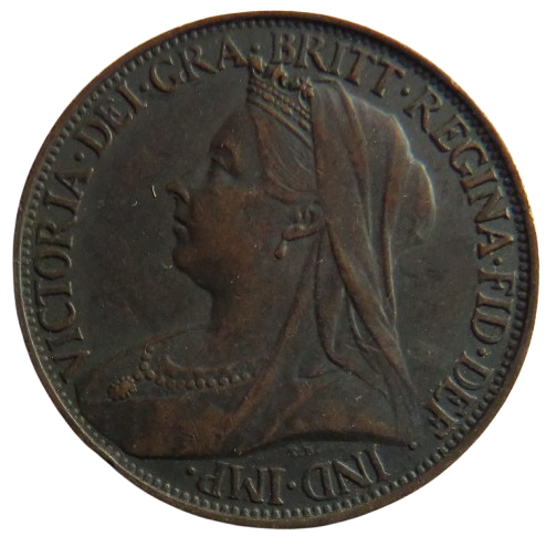 1901 Queen Victoria Farthing Coin - Great Britain