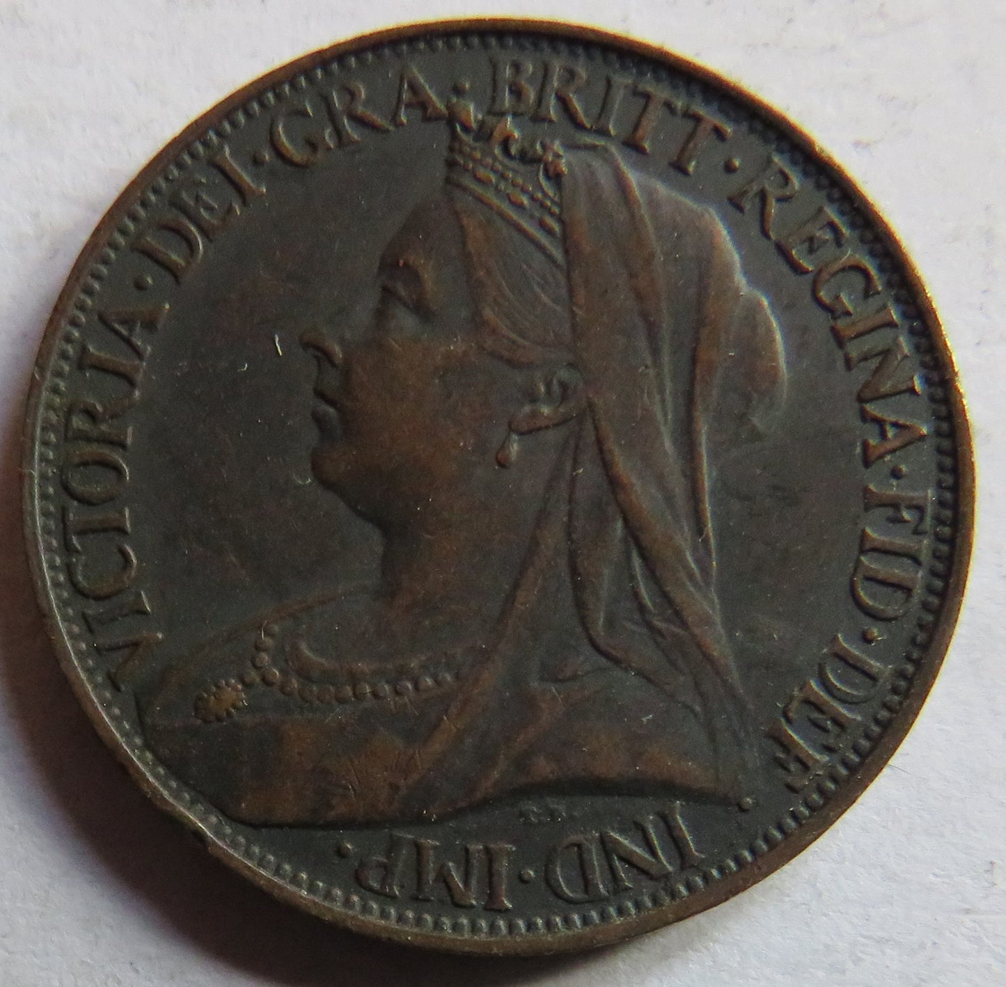 1901 Queen Victoria Farthing Coin - Great Britain