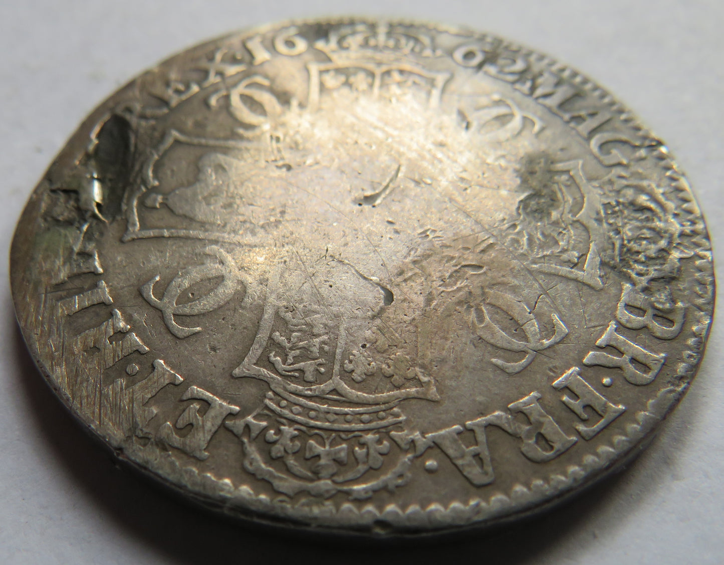 1662 King Charles II Silver Crown Coin