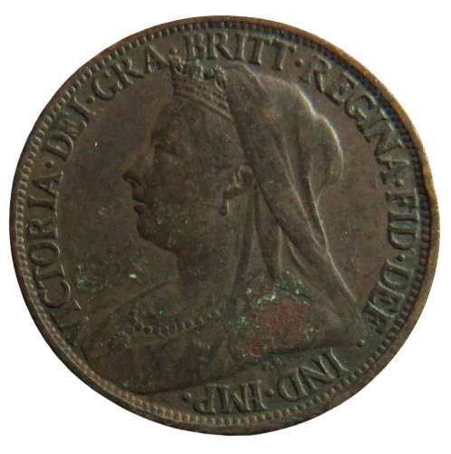 1901 Queen Victoria Farthing Coin - Great Britain