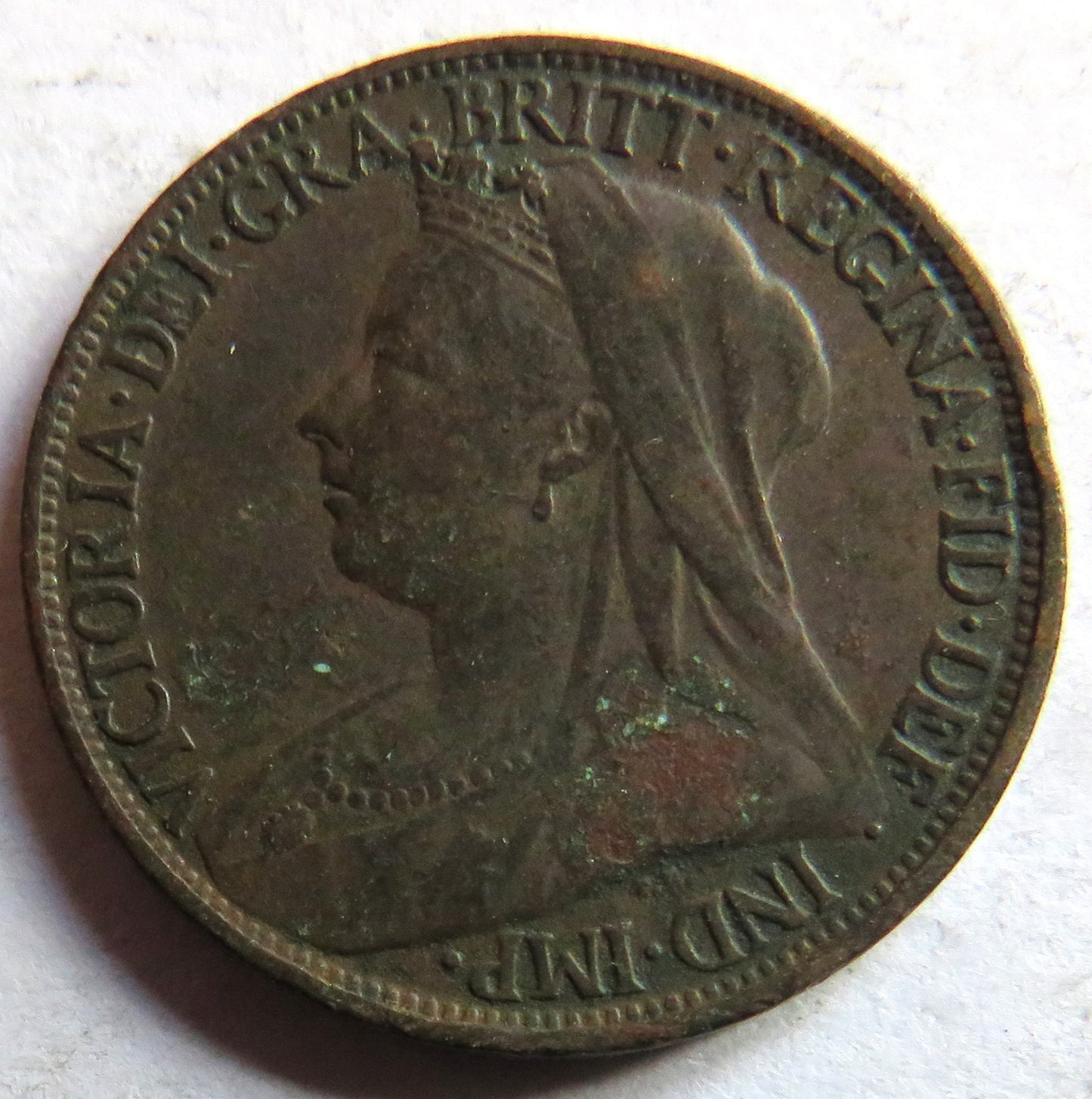1901 Queen Victoria Farthing Coin - Great Britain