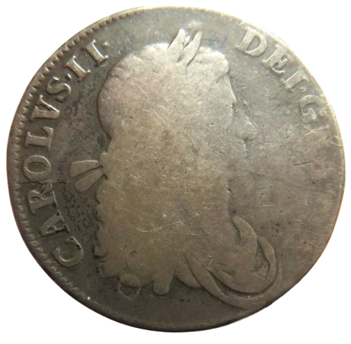 1662 King Charles II Silver Crown Coin