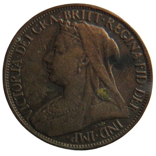 1900 Queen Victoria Farthing Coin - Great Britain