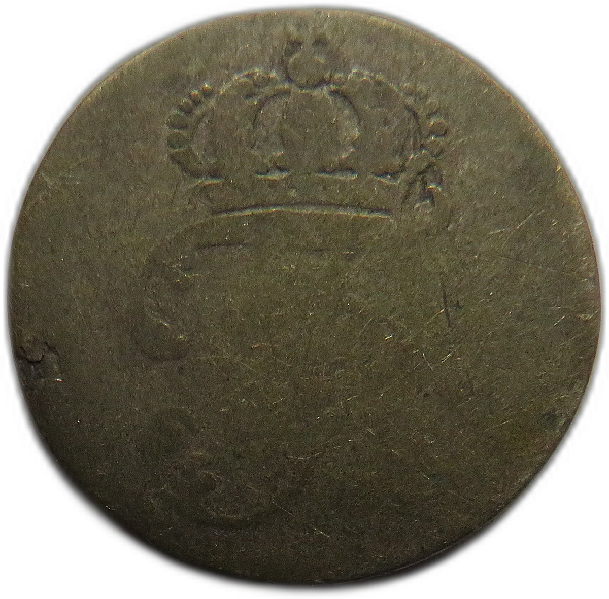 1767 German States Mecklenburg-Schwerin Silver 1 Schilling Coin