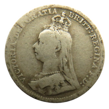 Load image into Gallery viewer, 1893 Queen Victoria Jubilee Head Silver Threepence Coin - Great Britain
