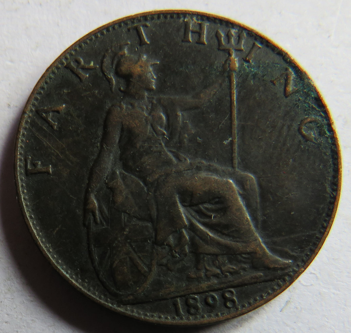 1898 Queen Victoria Farthing Coin - Great Britain