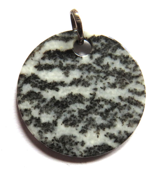 Thomas Sabo Zebra Jasper & Sterling Silver Disc Pendant