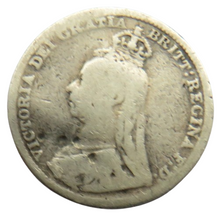 Load image into Gallery viewer, 1893 Queen Victoria Jubilee Head Silver Threepence Coin - Great Britain
