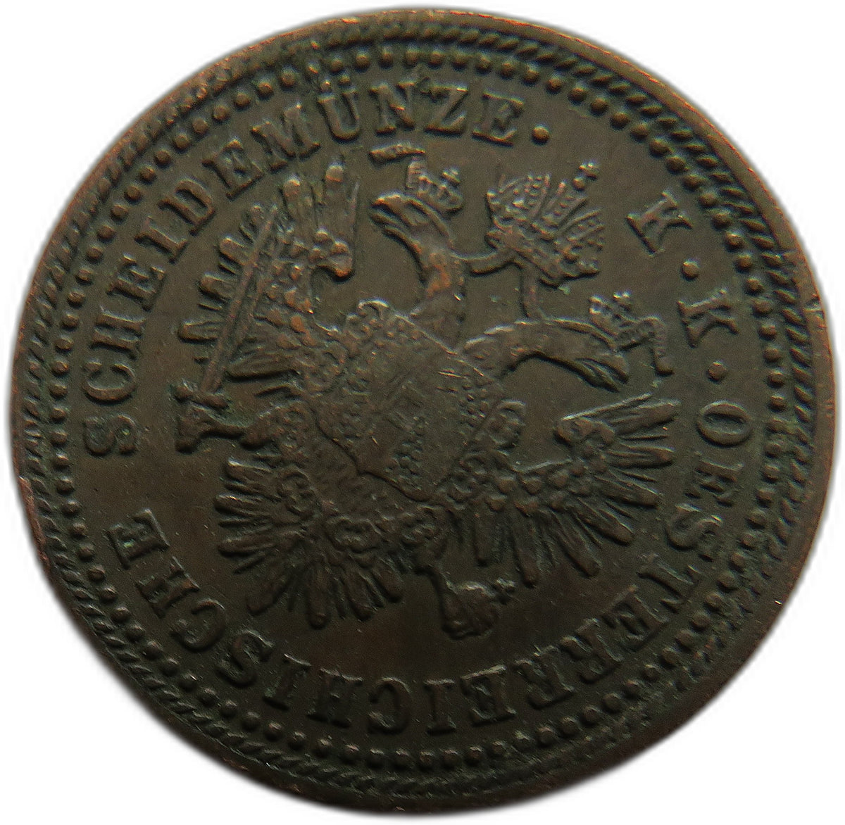 1851-A Austria One Kreuzer Coin