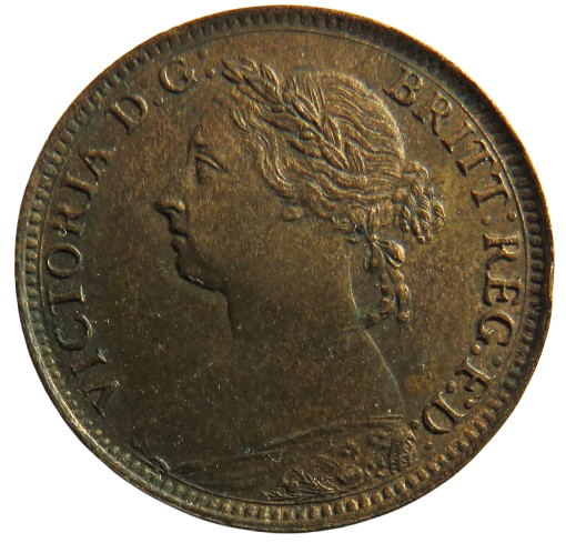 1888 Queen Victoria Bun Head Farthing Coin In Good Grade - Great Britain