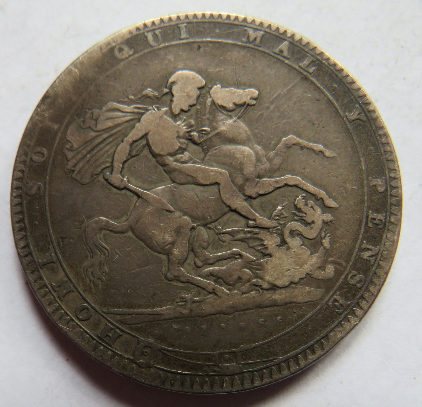 1819 LIX King George IIII Silver Crown Coin - Great Britain