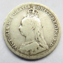 Load image into Gallery viewer, 1893 Queen Victoria Jubilee Head Silver Threepence Coin - Great Britain
