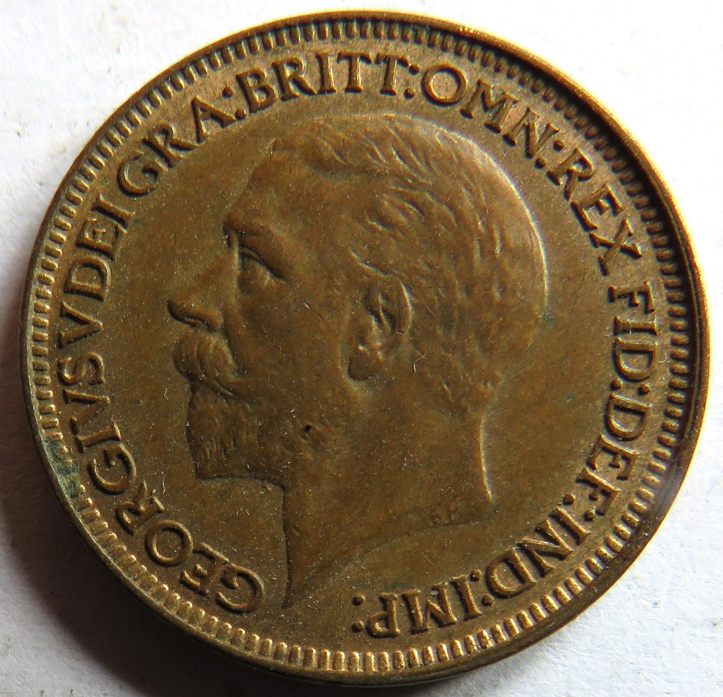 1927 King George V Farthing Coin In Higher Grade