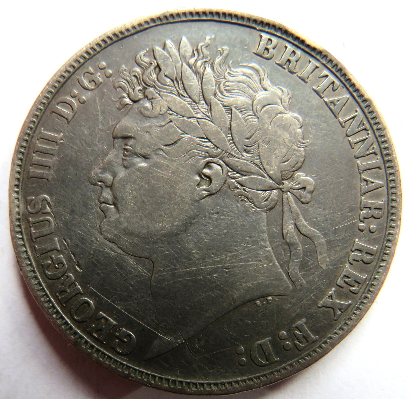 1821 King George IV Silver Crown Coin Secundo - Great Britain