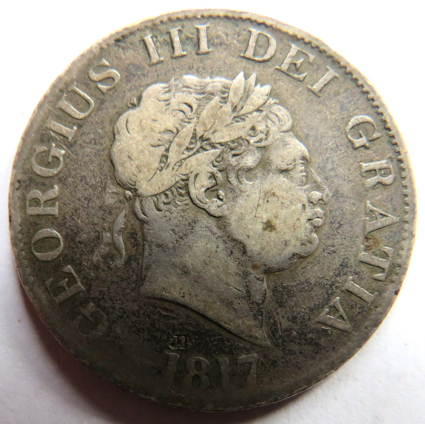 1817 King George III Silver Halfcrown Coin - Great Britain