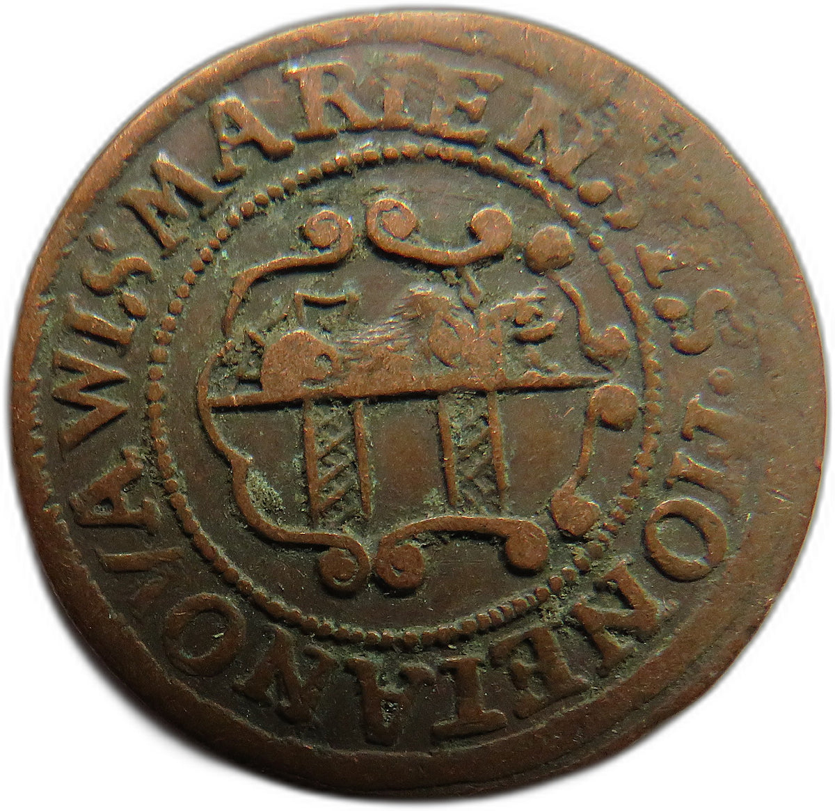 1746 German States Wismar 3 Pfennig Coin