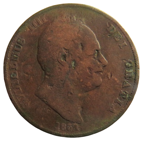 1831 King William IV One Penny Coin - Great Britain
