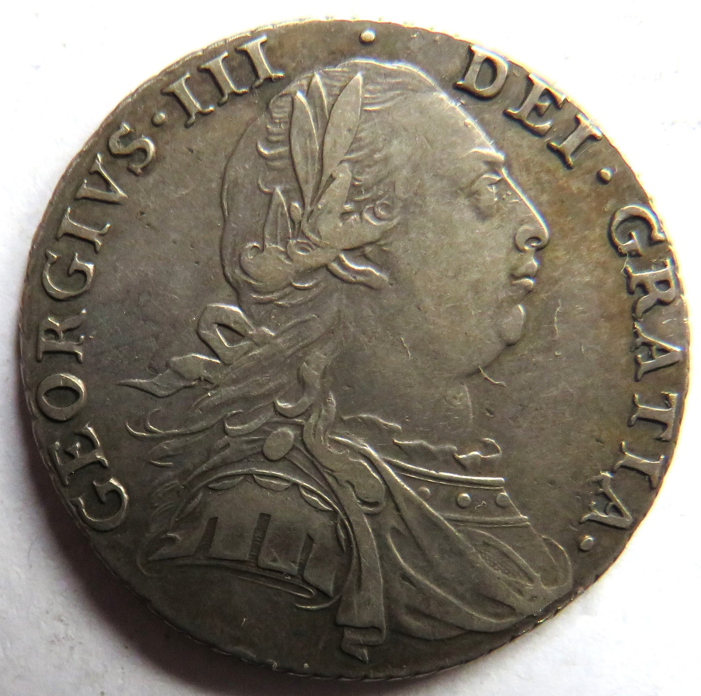 1787 King George III Silver Shilling Coin With Hearts Excellent Condition
