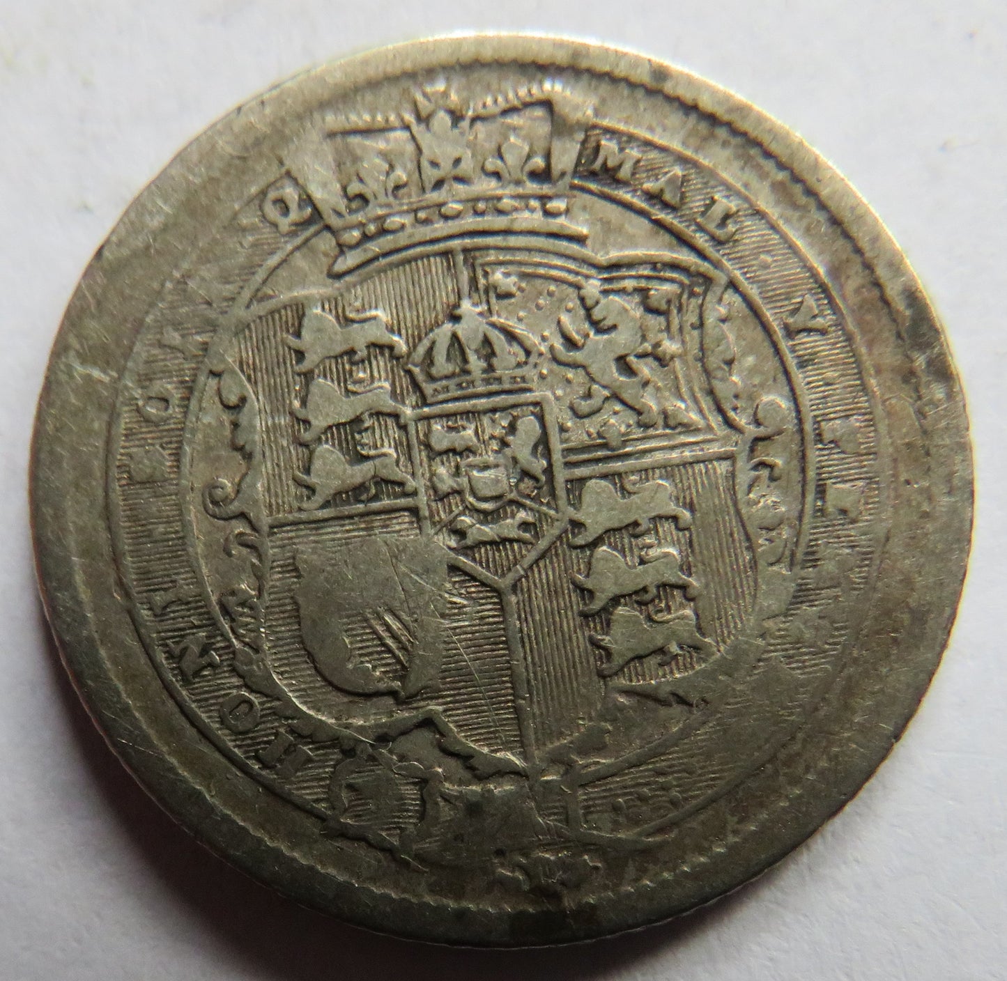1817 King George III Silver Shilling Coin - Great Britain