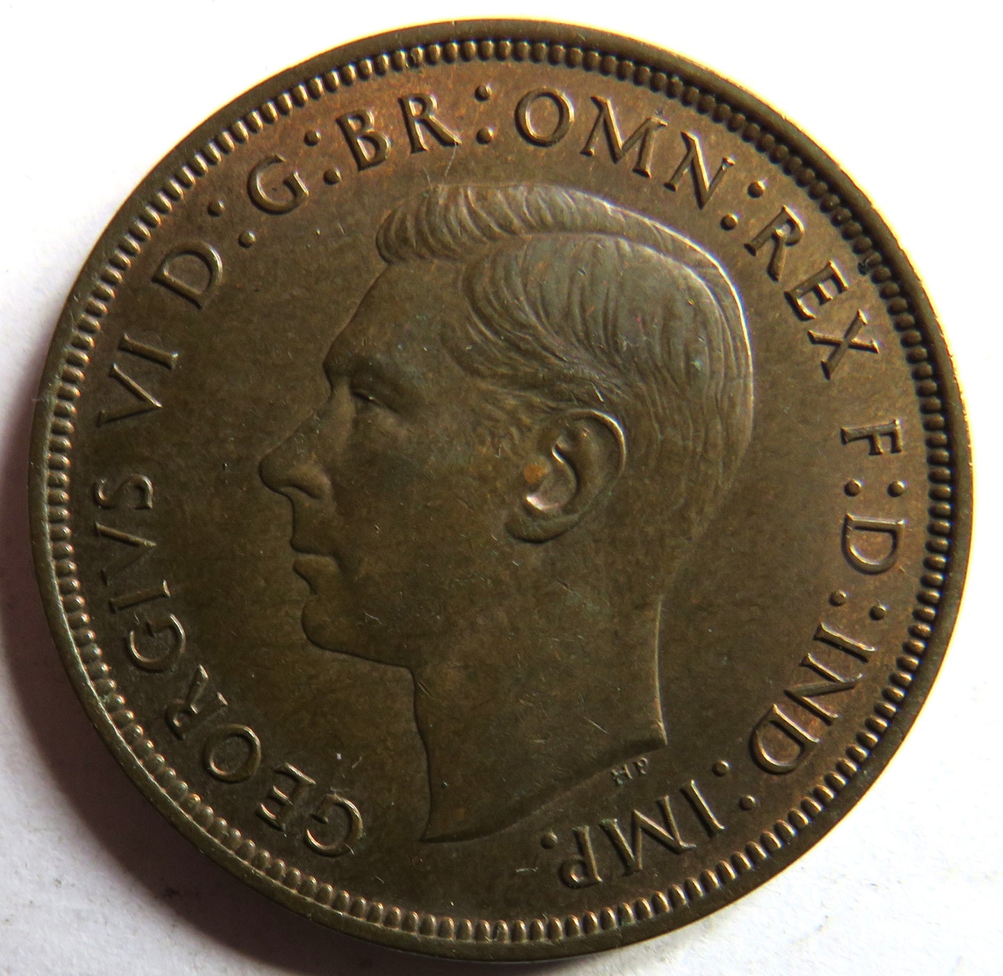 1938 King George VI One Penny Coin In High Grade