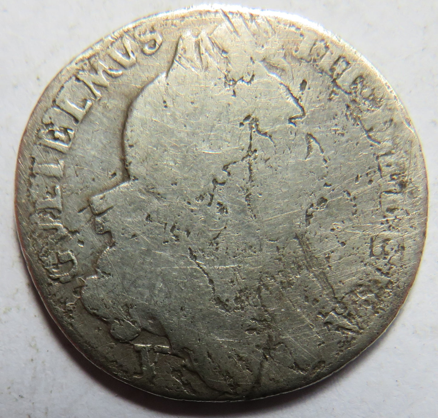 1697 York King William III Silver Sixpence Coin - Great Britain