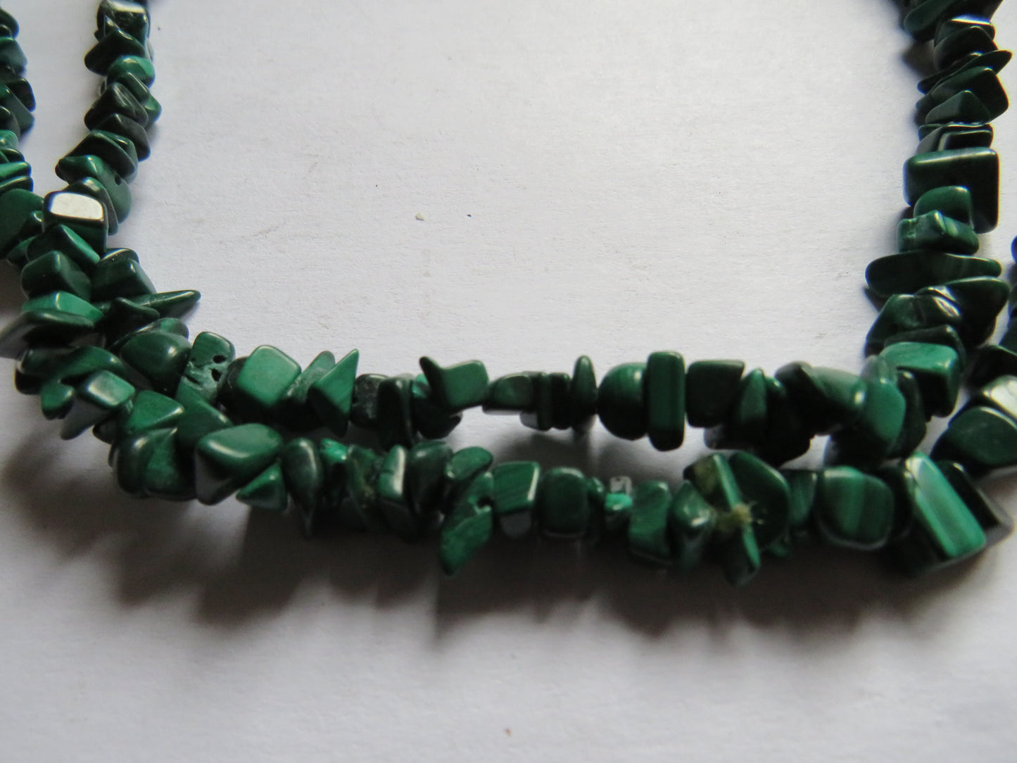 Vintage Ladies Malachite Long Necklace