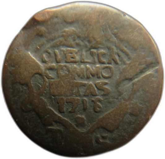 1716 Italian States Sicily Grano Coin