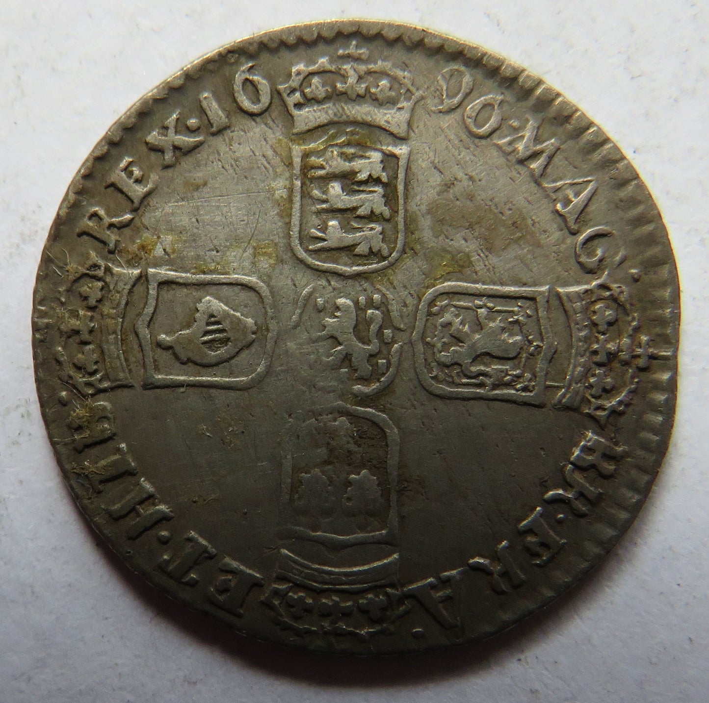1696 King William III Silver Sixpence Coin - Great Britain
