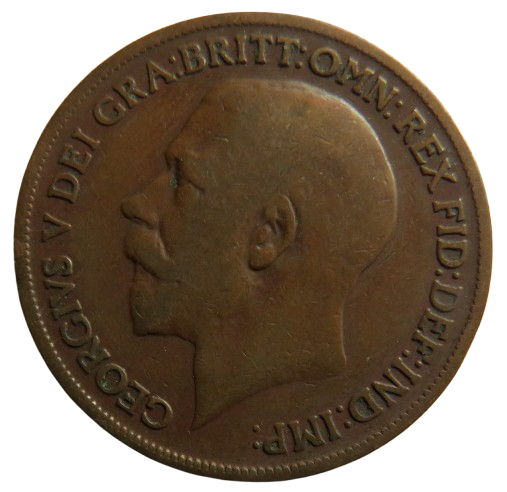 1918-KN King George V One Penny Coin - Great Britain