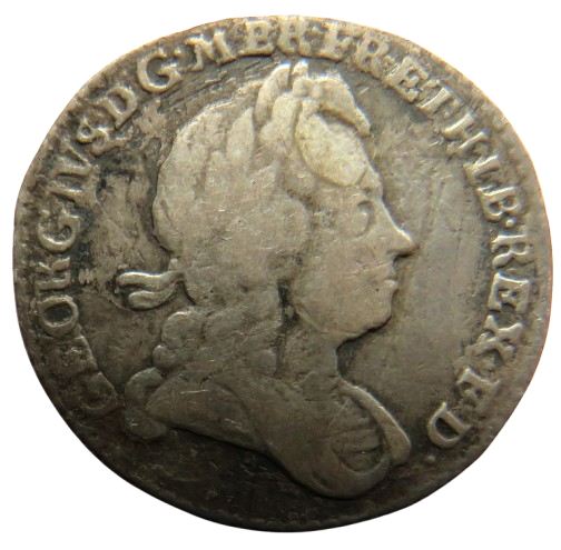 1723 King George I Silver Sixpence Coin - Great Britain