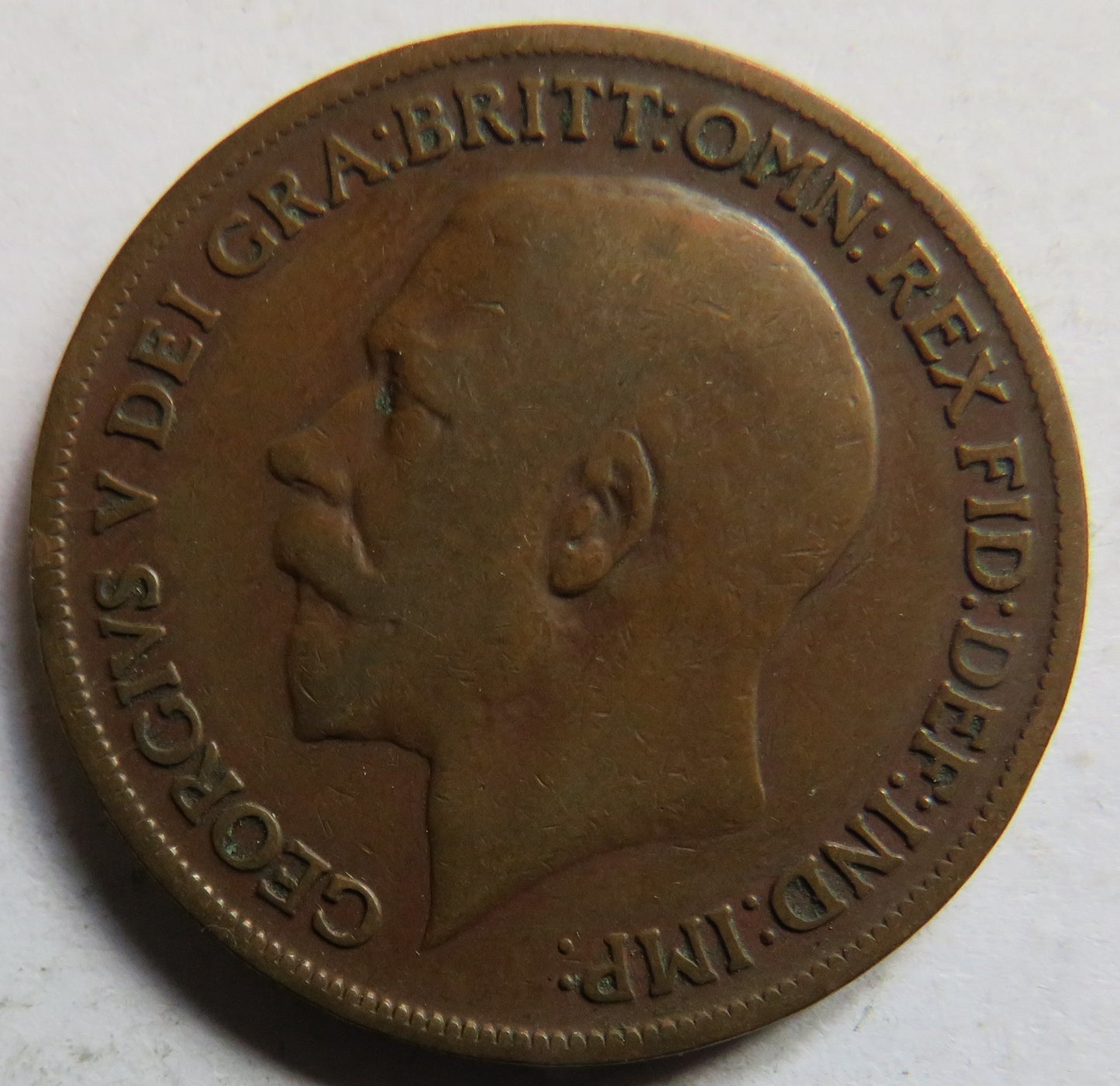 1918-KN King George V One Penny Coin - Great Britain