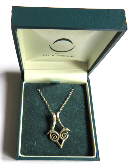 Ladies Sterling Silver Necklace & Bird Pendant By Ola Gorie