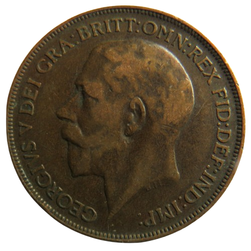 1926 King George V One Penny Coin - Great Britain
