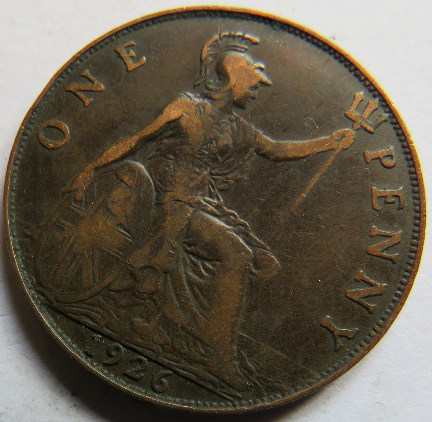 1926 King George V One Penny Coin - Great Britain