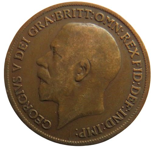 1918-KN King George V One Penny Coin - Great Britain