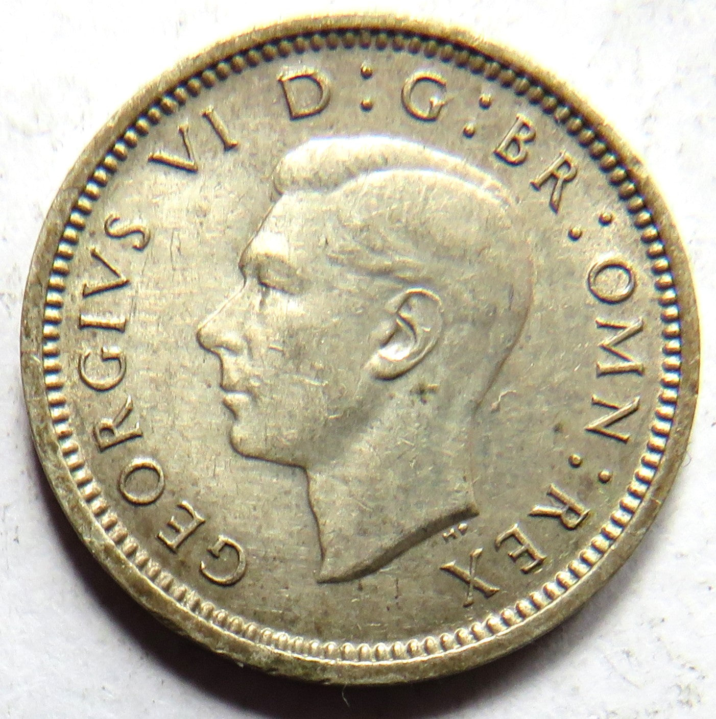 1944 King George VI Silver Threepence Coin In Higher Grade Scarce Date