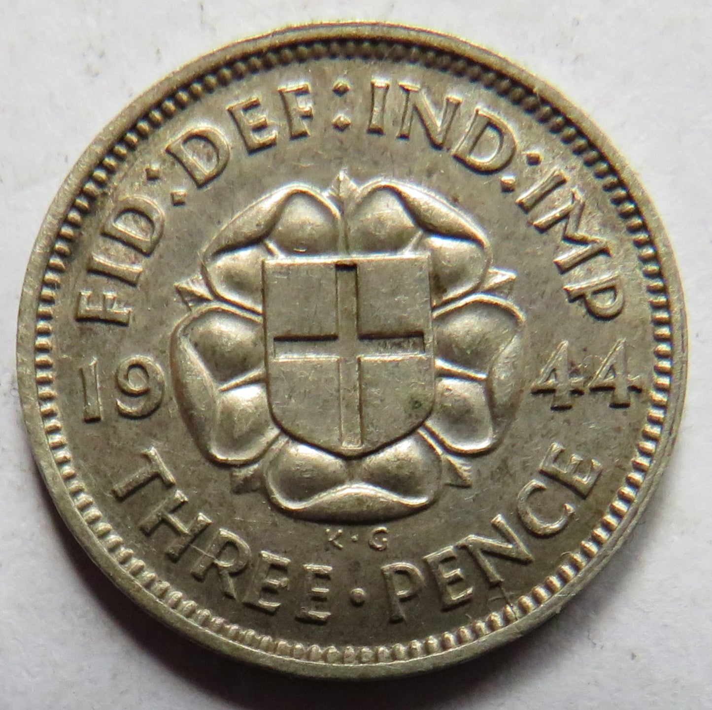 1944 King George VI Silver Threepence Coin In Higher Grade Scarce Date