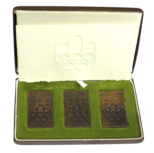 1976 Canada Summer Olympics Limited Edition stamp Sculptures / Medals