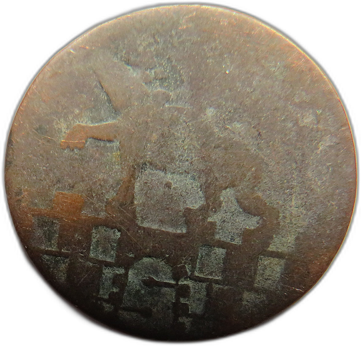1754 German States Anhalt-Bernburg One Pfennig Coin