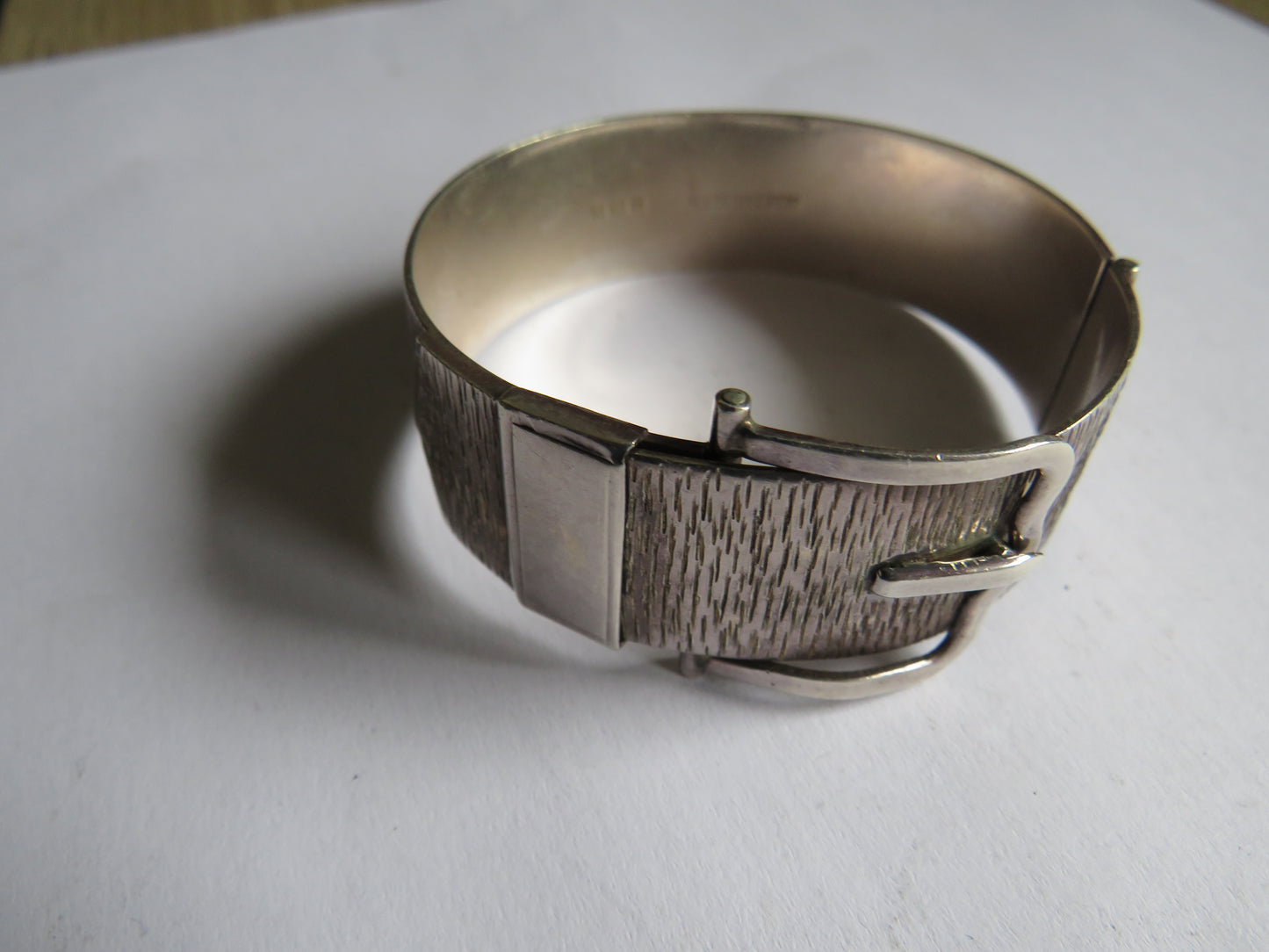 A Good Quality Vintage Ladies Sterling Silver Buckle Bracelet Birmingham 1972