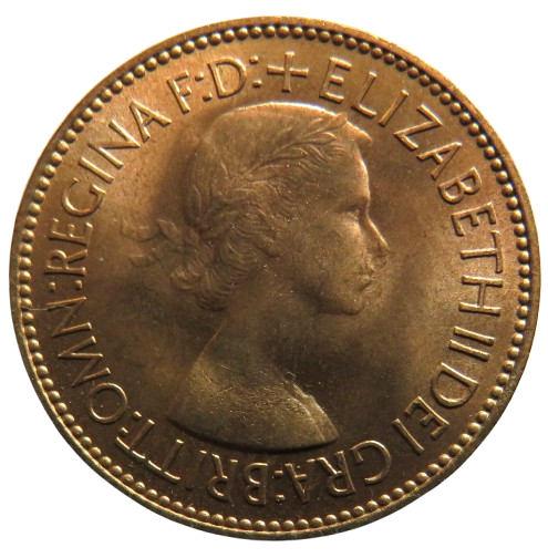 1953 Queen Elizabeth II Halfpenny Coin In High Grade - Great Britain
