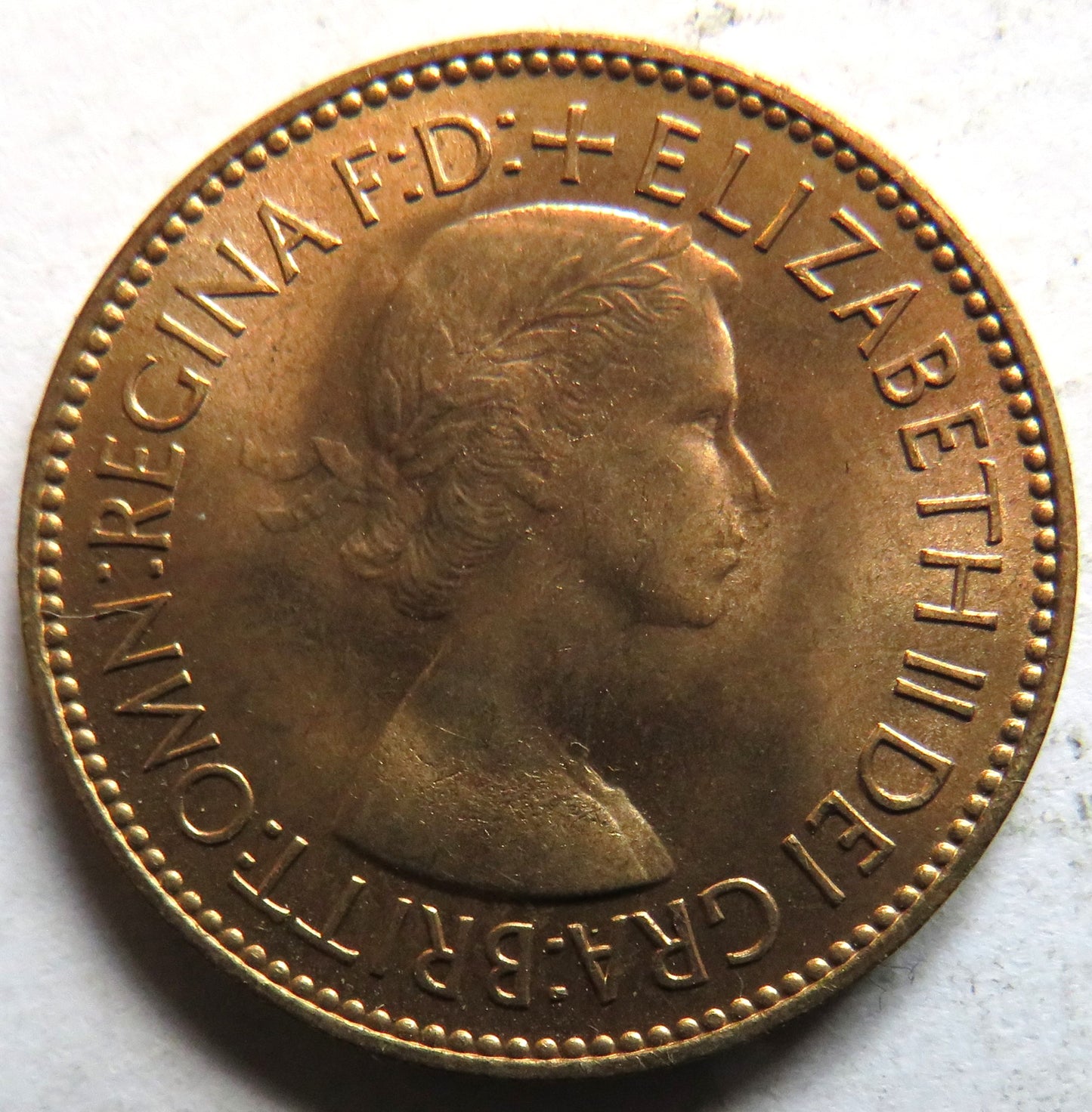 1953 Queen Elizabeth II Halfpenny Coin In High Grade - Great Britain