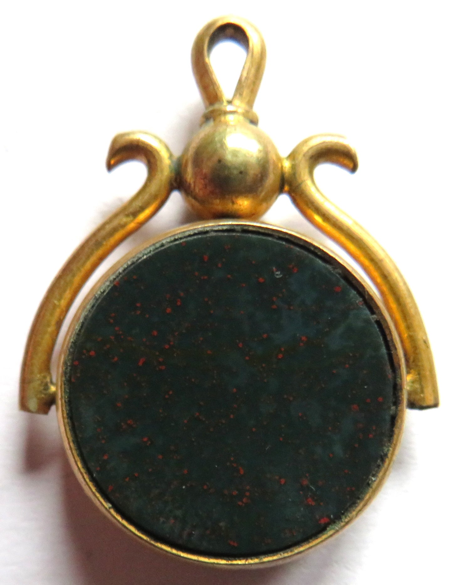 Antique Bloodstone & Carnelian Yellow Metal Watch Fob
