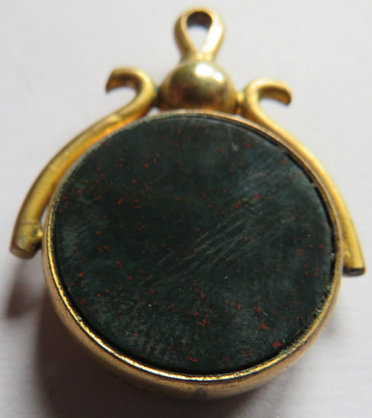 Antique Bloodstone & Carnelian Yellow Metal Watch Fob
