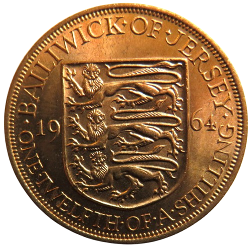 1964 Bailiwick of Jersey 1/12th of A Shilling Coin In High Grade