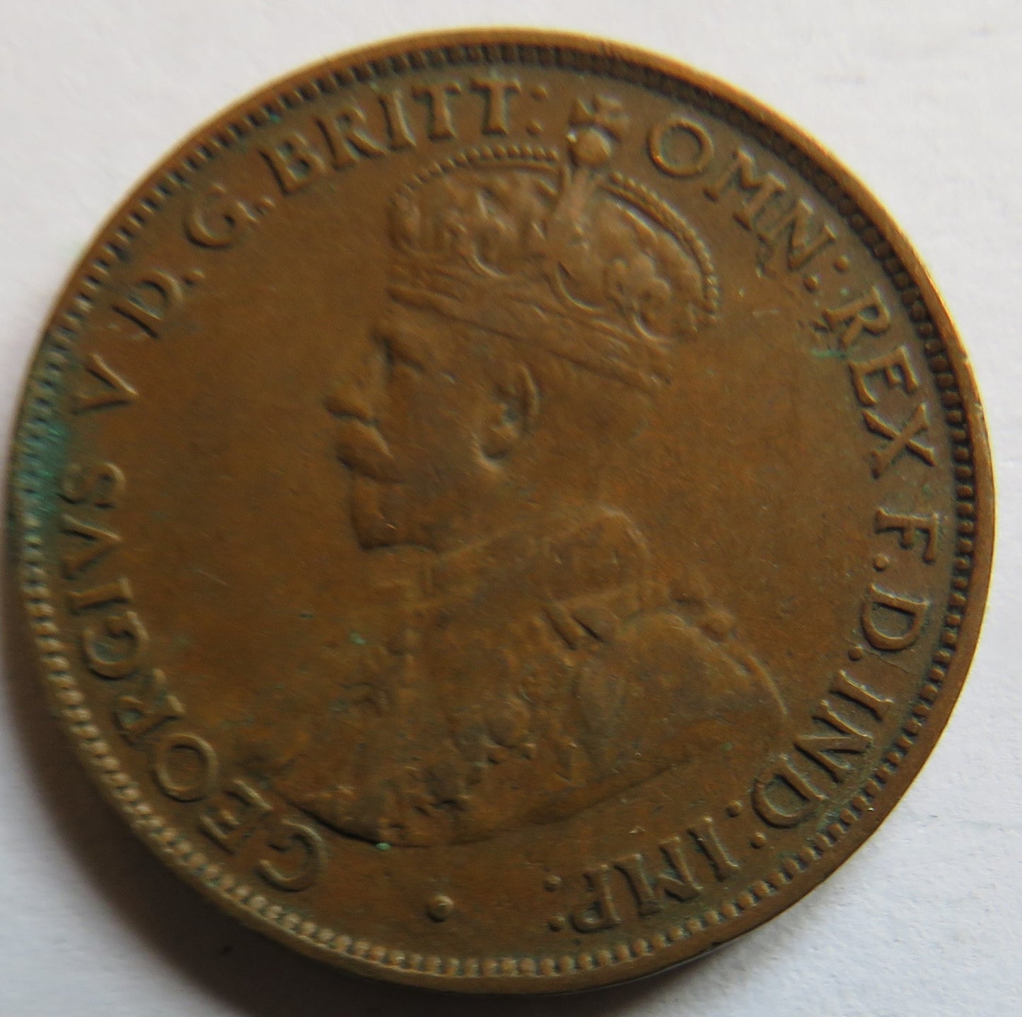 1926 King George V Australia Halfpenny Coin