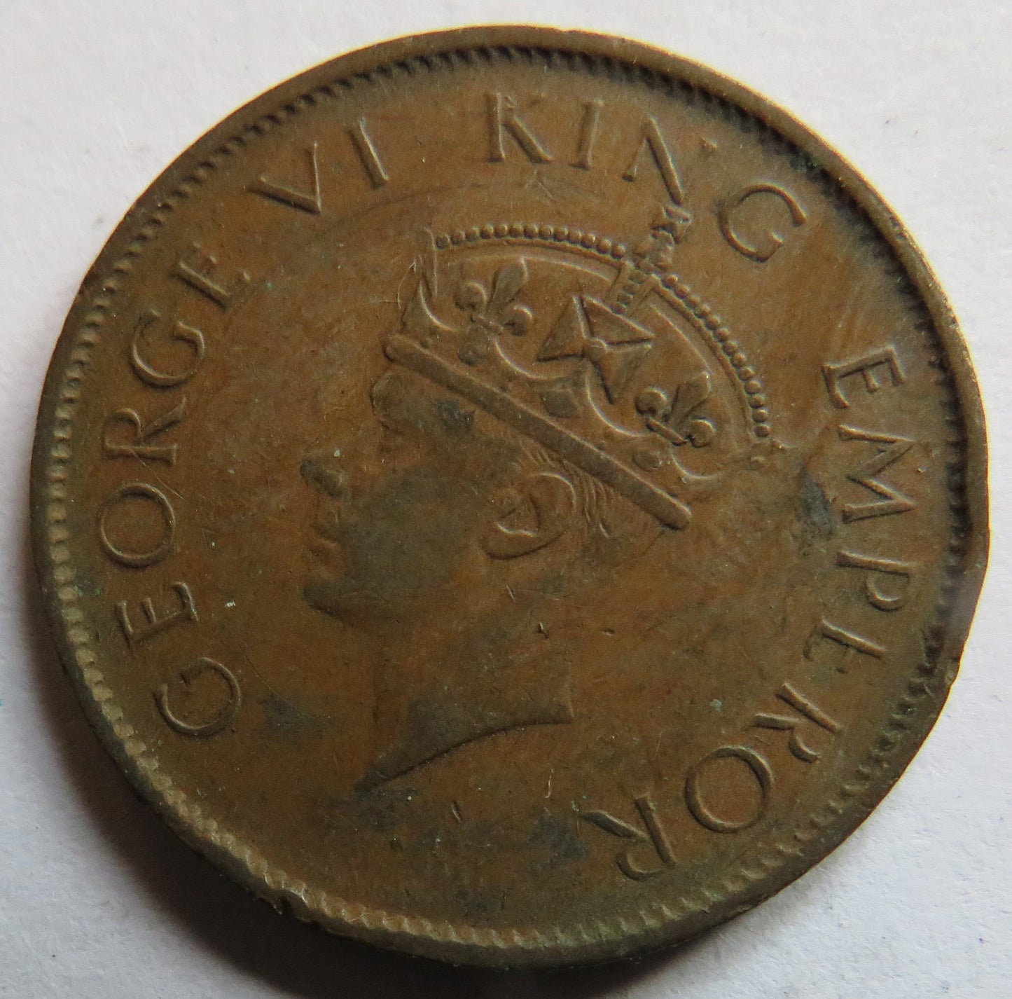1940 King George VI India 1/4 Anna Coin