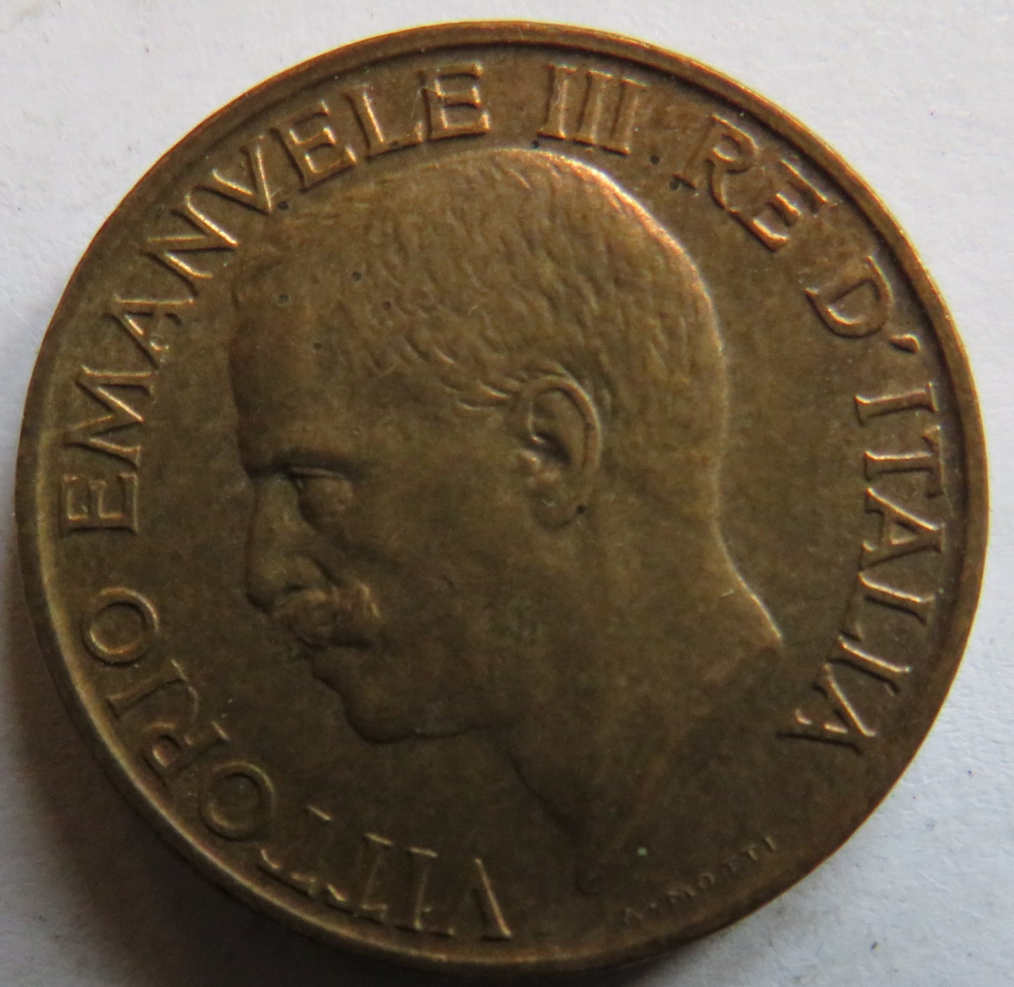 1922 Italy 10 Centesimi Coin In High Grade